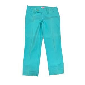 6 Lilly Pulitzer Turquoise Luxury Capri 26667 EUC